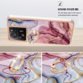 For Xiaomi 13T / 13T Pro Electroplating Marble Dual-side IMD Phone Case with Ring(Rose Red 014)