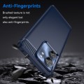 For Motorola Edge 2023 US Brushed Texture Carbon Fiber TPU Phone Case(Blue)