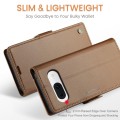 For Google Pixel 8a CaseMe 023 Butterfly Buckle Litchi Texture RFID Anti-theft Leather Phone Case(Br