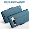 For Google Pixel 8a CaseMe 023 Butterfly Buckle Litchi Texture RFID Anti-theft Leather Phone Case(Bl