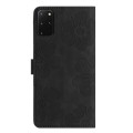 For Samsung Galaxy S20+ Flower Embossing Pattern Leather Phone Case(Black)
