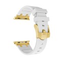 AP Silicone Watch Band For Apple Watch Ultra 49mm(Gold White)