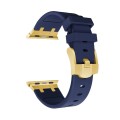 AP Silicone Watch Band For Apple Watch 8 41mm(Gold Blue)