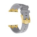 AP Silicone Watch Band For Apple Watch 8 41mm(Gold Grey)