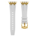 AP Silicone Watch Band For Apple Watch 8 41mm(Gold White)