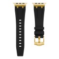 AP Silicone Watch Band For Apple Watch 7 41mm(Gold Black)