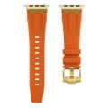 AP Silicone Watch Band For Apple Watch 7 41mm(Gold Orange)