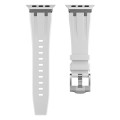 AP Silicone Watch Band For Apple Watch 5 40mm(Silver White)