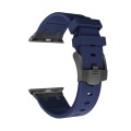 AP Silicone Watch Band For Apple Watch 5 44mm(Black Blue)