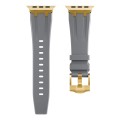 AP Silicone Watch Band For Apple Watch 5 44mm(Gold Grey)