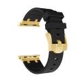 AP Silicone Watch Band For Apple Watch 4 40mm(Gold Black)