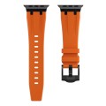 AP Silicone Watch Band For Apple Watch 4 44mm(Black Orange)