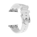 AP Silicone Watch Band For Apple Watch 3 38mm(Silver White)