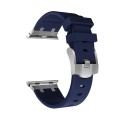 AP Silicone Watch Band For Apple Watch 3 42mm(Silver Blue)