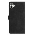 For Samsung Galaxy A04e Flower Embossing Pattern Leather Phone Case(Black)