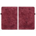 For Samsung Galaxy Tab A 10.1 2019 T510 Butterfly Rose Embossed Leather Tablet Case(Red)