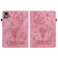 For Lenovo Tab M11/Xiaoxin Pad 11 2024 Butterfly Rose Embossed Leather Tablet Case(Pink)