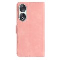 For Honor 90 Seven Butterflies Embossed Leather Phone Case(Pink)