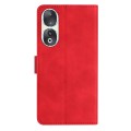 For Honor 90 Seven Butterflies Embossed Leather Phone Case(Red)