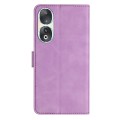 For Honor 90 Seven Butterflies Embossed Leather Phone Case(Purple)