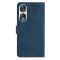 For Honor 90 Seven Butterflies Embossed Leather Phone Case(Blue)