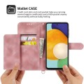 For Huawei Pura 70 Skin-feel Flowers Embossed Wallet Leather Phone Case(Pink)