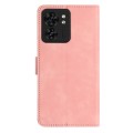 For Motorola Edge 40 Seven Butterflies Embossed Leather Phone Case(Pink)