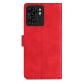 For Motorola Edge 40 Seven Butterflies Embossed Leather Phone Case(Red)