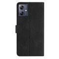 For Motorola Moto G54 5G Seven Butterflies Embossed Leather Phone Case(Black)