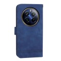For Realme 12 Pro+ Dierfeng Dream Line TPU + PU Leather Phone Case(Blue)