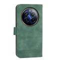 For Realme 12 Pro+ Dierfeng Dream Line TPU + PU Leather Phone Case(Green)