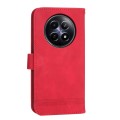 For Realme 12 5G Dierfeng Dream Line TPU + PU Leather Phone Case(Red)