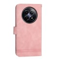 For Realme 12 5G Dierfeng Dream Line TPU + PU Leather Phone Case(Pink)