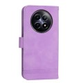 For Realme 12 5G Dierfeng Dream Line TPU + PU Leather Phone Case(Purple)