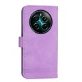 For Realme 12+ Dierfeng Dream Line TPU + PU Leather Phone Case(Purple)