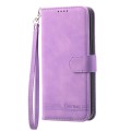 For Samsung Galaxy A05s Dierfeng Dream Line TPU + PU Leather Phone Case(Purple)