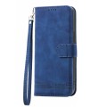 For Samsung Galaxy S24+ 5G Dierfeng Dream Line TPU + PU Leather Phone Case(Blue)