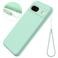 For Google Pixel 8a Pure Color Liquid Silicone Shockproof Phone Case(Green)