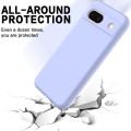 For Google Pixel 8a Pure Color Liquid Silicone Shockproof Phone Case(Purple)