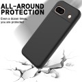 For Google Pixel 8a Pure Color Liquid Silicone Shockproof Phone Case(Black)