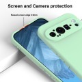 For Google Pixel 9 Pure Color Liquid Silicone Shockproof Phone Case(Green)