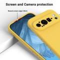 For Google Pixel 9 Pure Color Liquid Silicone Shockproof Phone Case(Yellow)