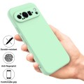 For Google Pixel 9 Pro Pure Color Liquid Silicone Shockproof Phone Case(Green)