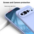 For Google Pixel 9 Pro Pure Color Liquid Silicone Shockproof Phone Case(Purple)