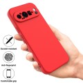 For Google Pixel 9 Pro Pure Color Liquid Silicone Shockproof Phone Case(Red)