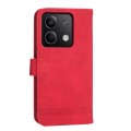 For Xiaomi Redmi Note 13 5G Dierfeng Dream Line TPU + PU Leather Phone Case(Red)