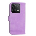 For Xiaomi Redmi Note 13 5G Dierfeng Dream Line TPU + PU Leather Phone Case(Purple)