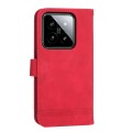 For Xiaomi 14 Dierfeng Dream Line TPU + PU Leather Phone Case(Red)