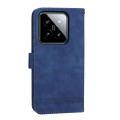 For Xiaomi 14 Dierfeng Dream Line TPU + PU Leather Phone Case(Blue)