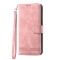 For Xiaomi Redmi Note13 4G Dierfeng Dream Line TPU + PU Leather Phone Case(Pink)